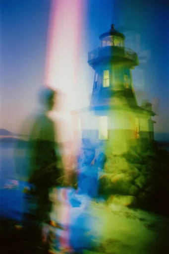 Spectral Kinetic Decay style reference image — motion-blurred silhouettes