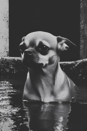 Gritty Analog Noir style AI image example 3