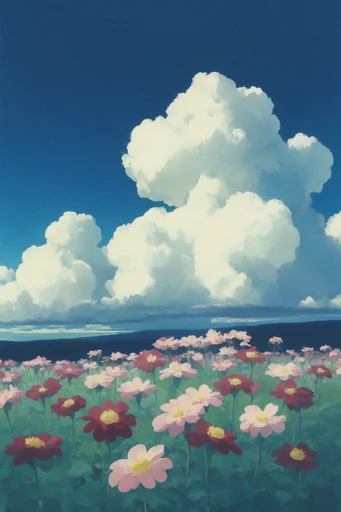 Surreal Cobalt Cloudscapes style reference image — minimalist dreamscape