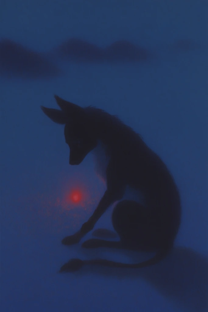 Melancholic Nocturnal Minimalism style AI image example 3