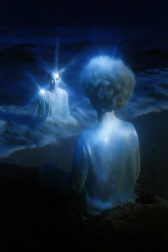 Electric Nocturnal Surrealism style reference image — distressed texture