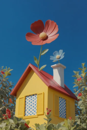 Nostalgic Surrealist Editorial style reference image — whimsical composition