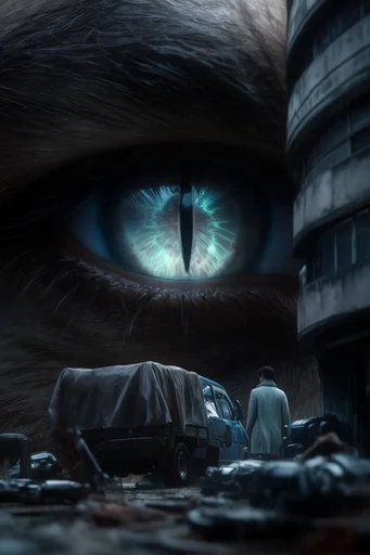 Luminescent Ocular Surrealism style reference image — extreme macro eye photography