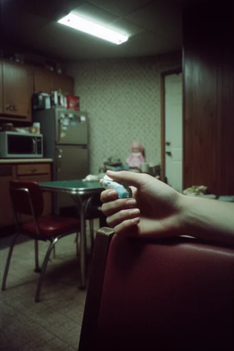 Cinematic Liminal Noir style reference image — fluorescent lighting