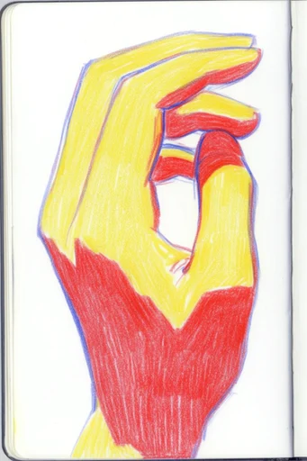 Vibrant Prismatic Sketchbook style reference image — vibrant prismatic palette