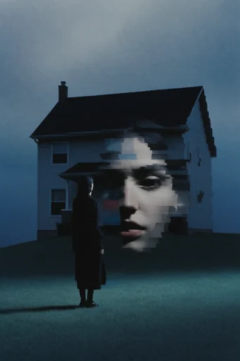 Fragmented Digital Surrealism style AI image example 4