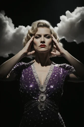 Luminous Retro Disco style reference image — high-contrast chiaroscuro