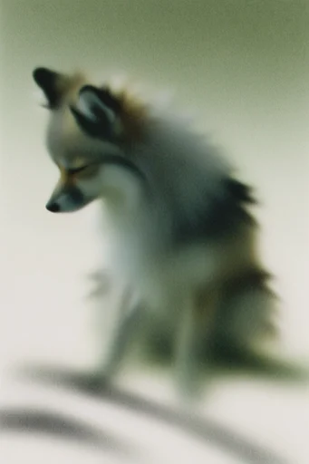 Ethereal Muted Haze style reference image — frosted glass texture