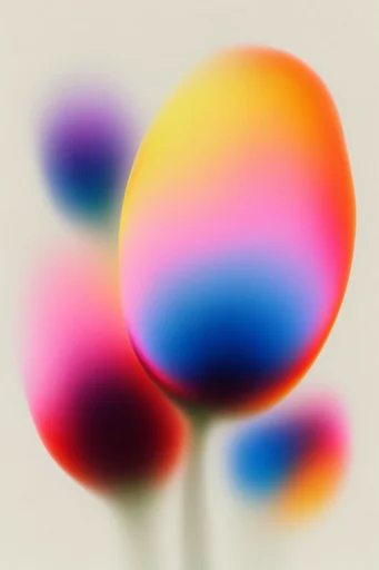 Chromatic Thermal Surrealism style reference image — minimalist paper texture