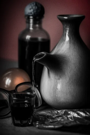 Cinematic Monochrome Surrealism style reference image — chiaroscuro lighting