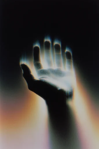 Ethereal Luminous Distortion style reference image — chromatic thermal gradient