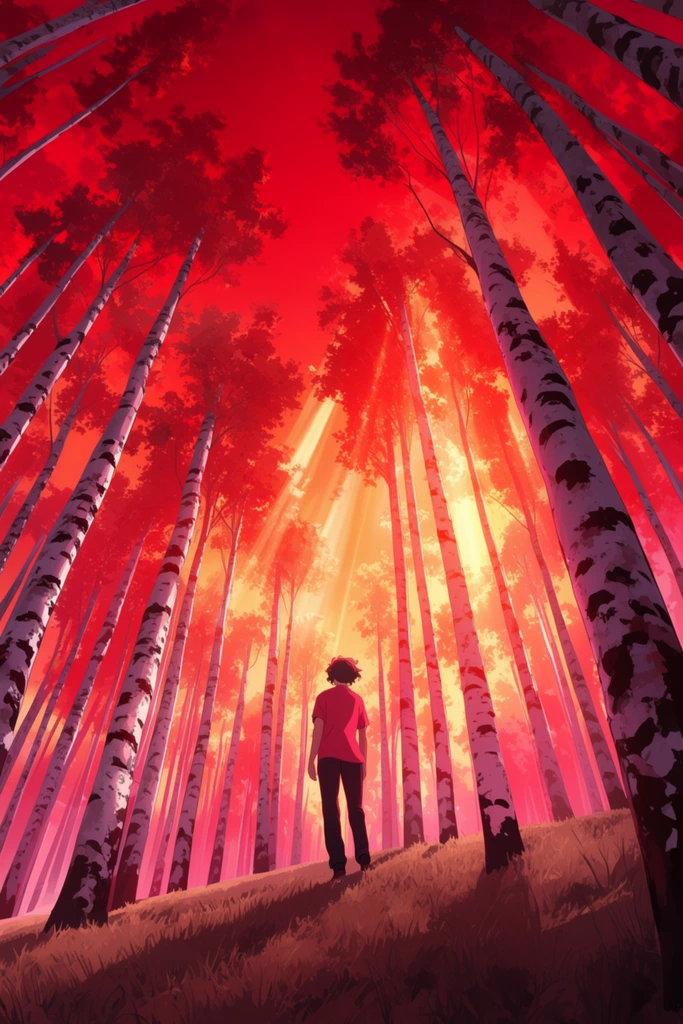 Luminous Crimson Canopy style AI image example 1