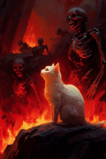 Infernal Gothic Impasto style reference image — dynamic painterly brushstrokes