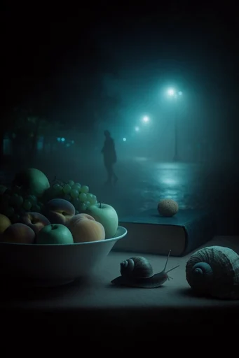 Cinematic Nocturnal Haze style reference image — atmospheric nocturnal lighting