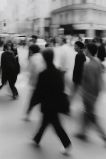 Ethereal Kinetic Minimalism style reference image — intentional camera movement