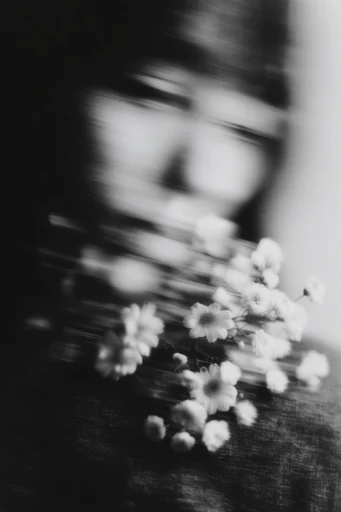 Spectral Kinetic Noir style reference image — heavy film grain