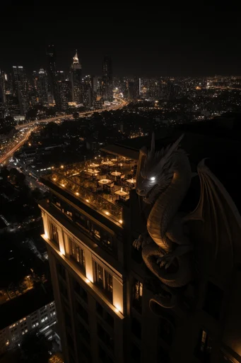 Nocturnal Urban Geometry style reference image — geometric architectural composition