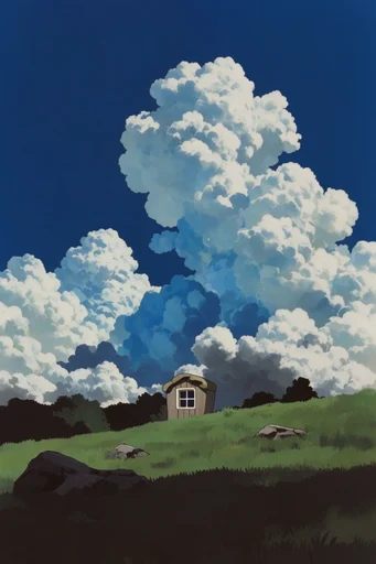 Surreal Cobalt Cloudscapes style AI image example 2