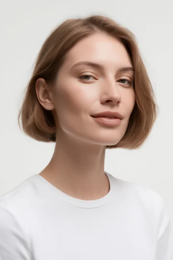 Refined Minimalist Portraiture style reference image — seamless white background