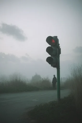Atmospheric Cyan Solitude style reference image — desaturated cyan and teal