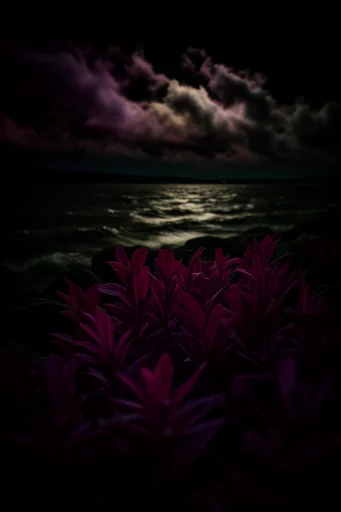 Nocturnal Botanical Chiaroscuro style AI image example 2