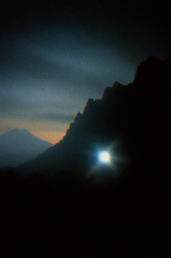 Cinematic Nocturnal Grain style reference image — heavy film grain