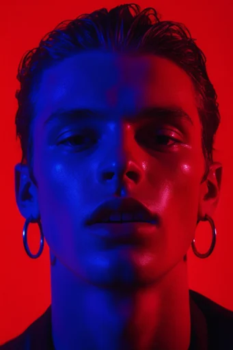 Cinematic Neon Noir style reference image — sharp rim light