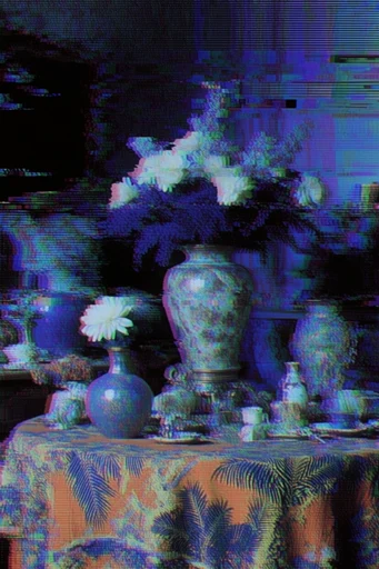 Corrupted Analog Nostalgia style reference image — analog glitch art