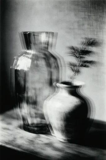 Gritty Monochromatic Surrealism style reference image — heavy film grain