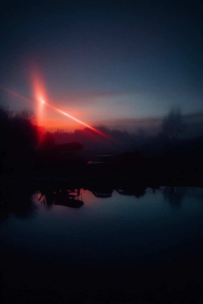 Cinematic Crimson Noir style AI image example 2