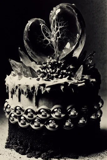 Obsidian Surrealist Noir style reference image — heavy film grain
