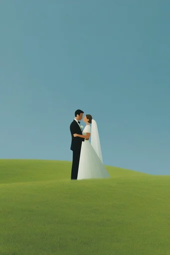 Surreal Minimalist Pastoral style reference image — sharp graphic shadows