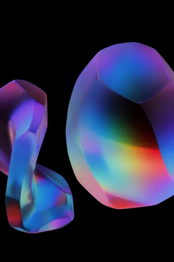 Luminous Chromatic Minimalism style reference image — vibrant chromatic gradient