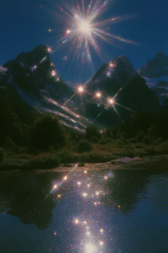 Luminous Cosmic Nostalgia style reference image — bioluminescent glow