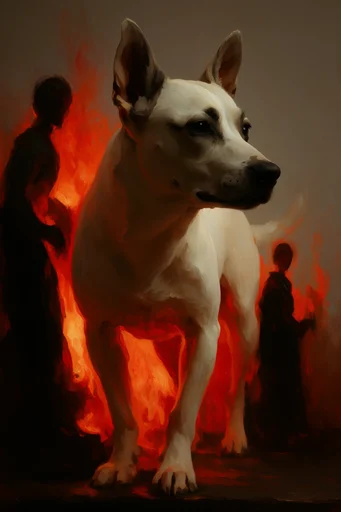 Apocalyptic Crimson Impressionism style reference image — apocalyptic mood