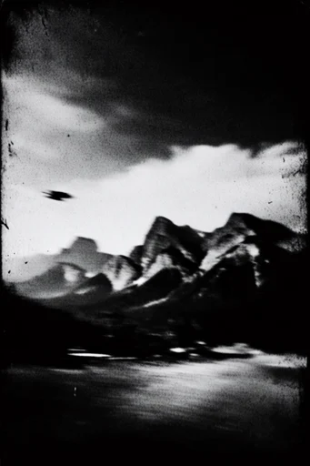 Gritty Spectral Noir style reference image — spectral silhouettes
