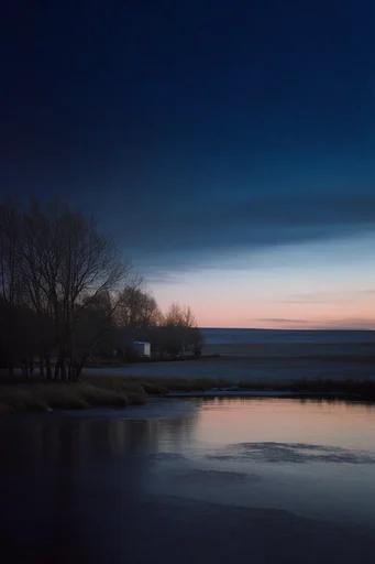 Moody Ethereal Minimalism style reference image — long exposure water