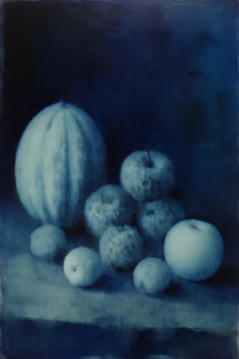 Ethereal Nocturnal Obscura style reference image — cobalt and indigo palette