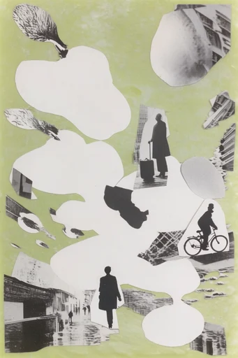 Surreal Punk Collage style reference image — analogue collage