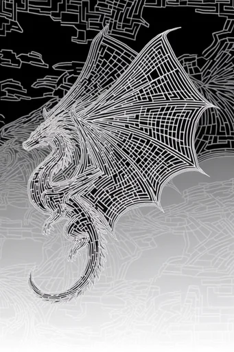 Monochrome Algorithmic Precision style reference image — vector line art