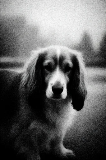 Atmospheric Monochrome Grain style reference image — textured degradation