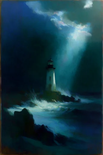 Nocturnal Impasto Melancholy style reference image — ethereal atmosphere