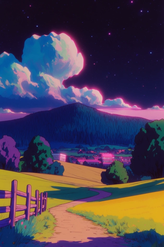 Neon Cosmic Retro-Futurism style AI image example 2