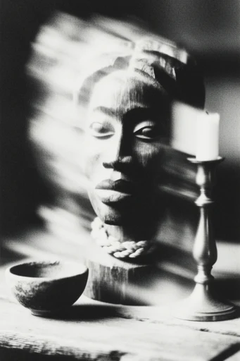 Haunting Kinetic Monochrome style reference image — extreme motion blur
