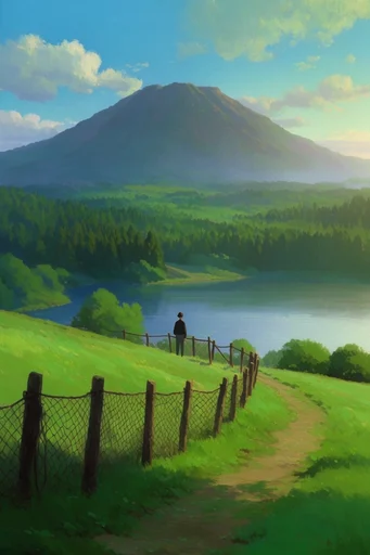 Surreal Pastoral Impressionism style reference image — surreal pastoral landscape