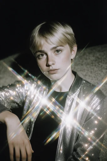 Prismatic Nocturnal Glamour style reference image — glittering highlights