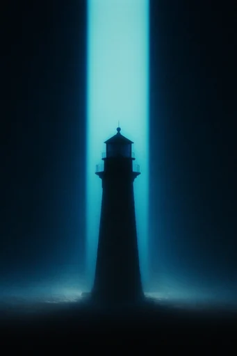 Cinematic Nocturnal Cyan style reference image — grainy film texture