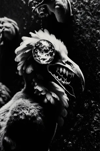 Obsidian Surrealist Noir style AI image example 3