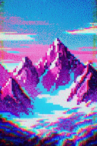 Hyper-Saturated Glitch Nostalgia style reference image — glitch art