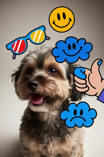 Vibrant Neo-Pop Collage style reference image — playful sticker motifs